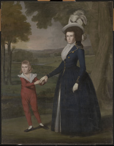 Mrs. william moseley (laura wolcott), and her son charles cropped